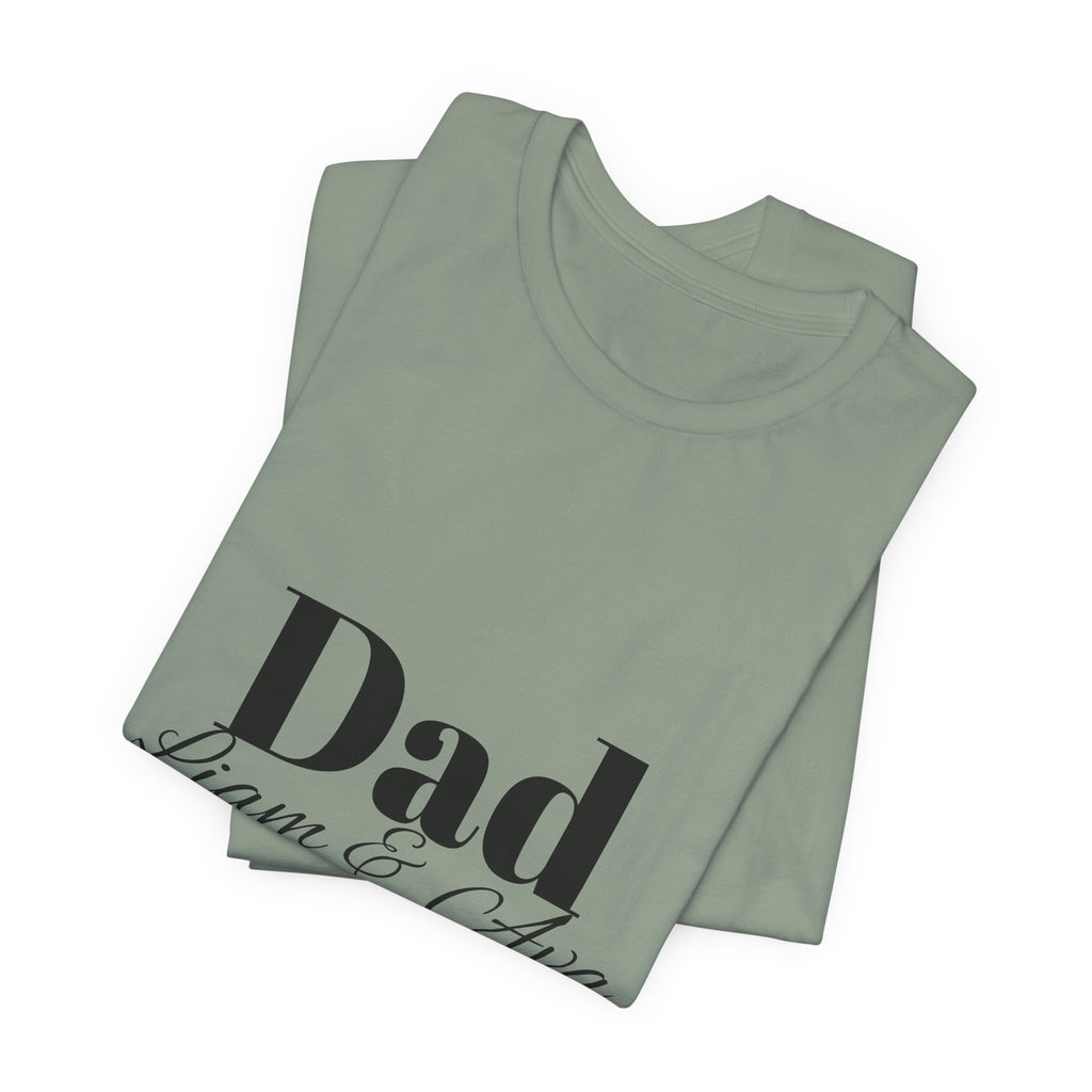Personalised Dad Name Tee – gift for new dad