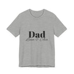 Personalised Dad Name Tee in Athletic Heather – custom name tee