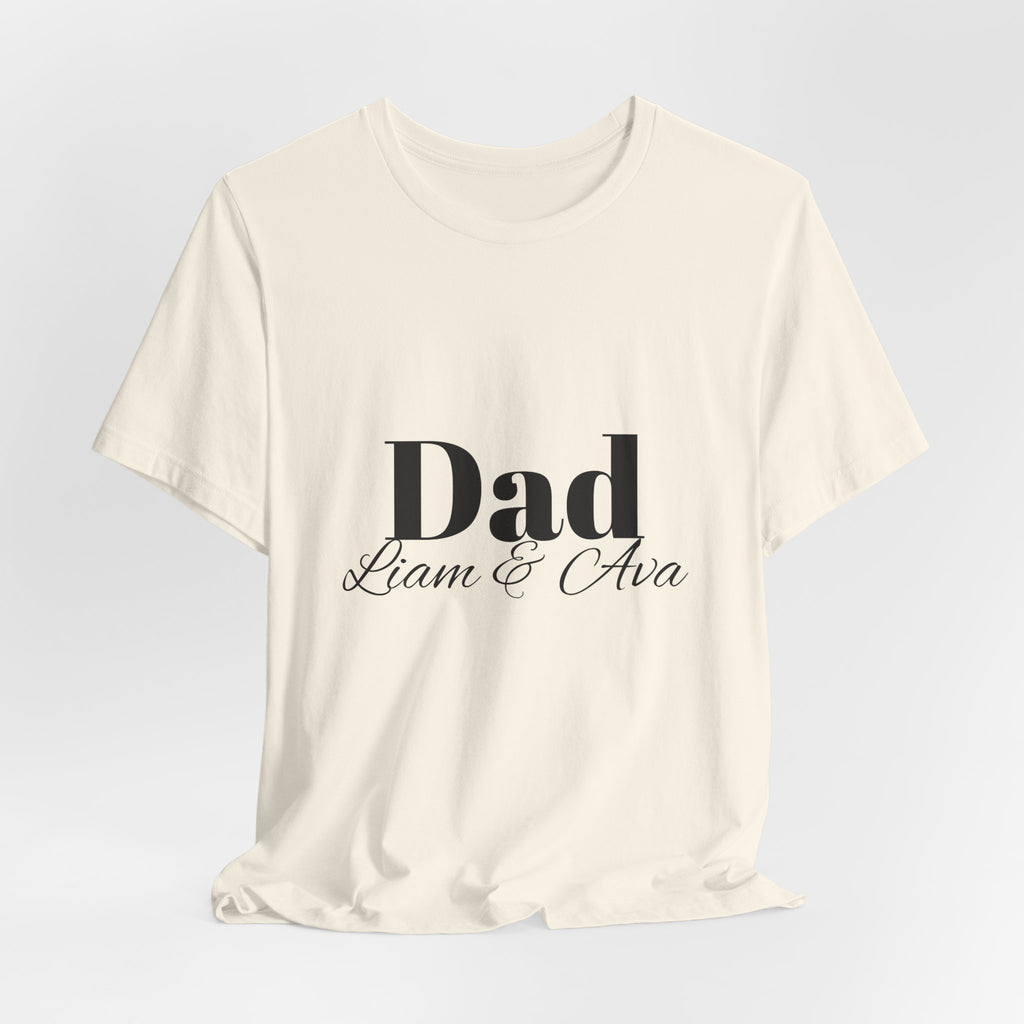 Personalised Dad Name Tee – gift for new dad