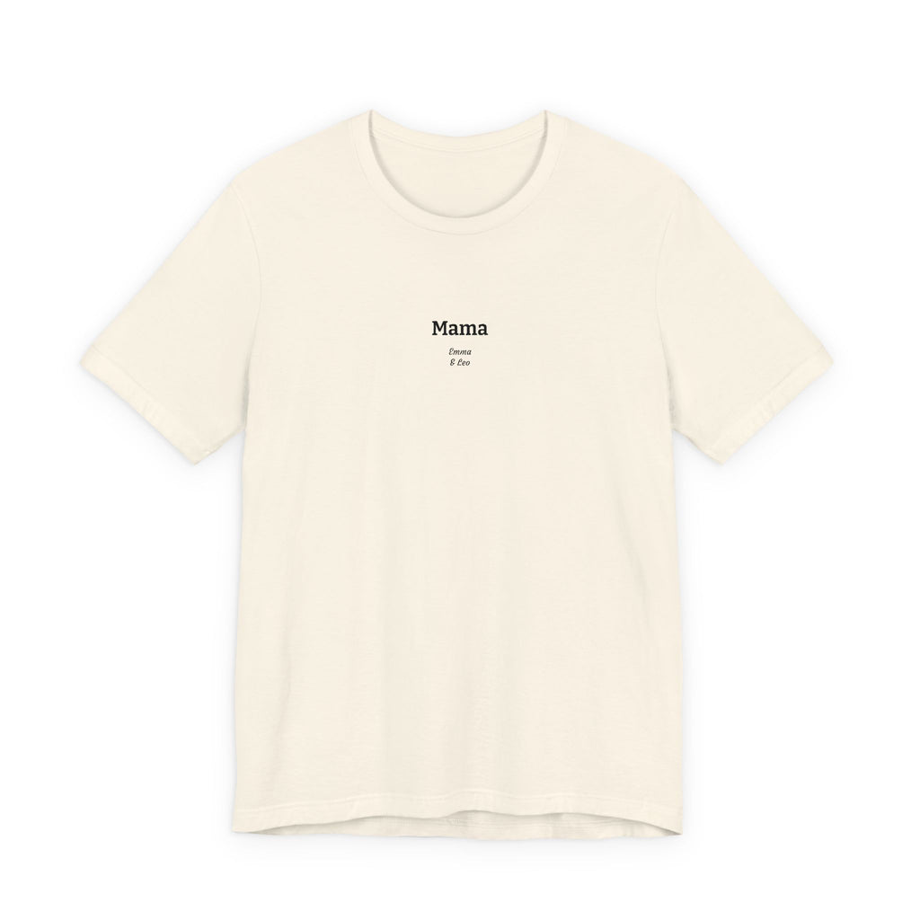 Personalised Embroidered Mama Tee in Natural – new mom gift