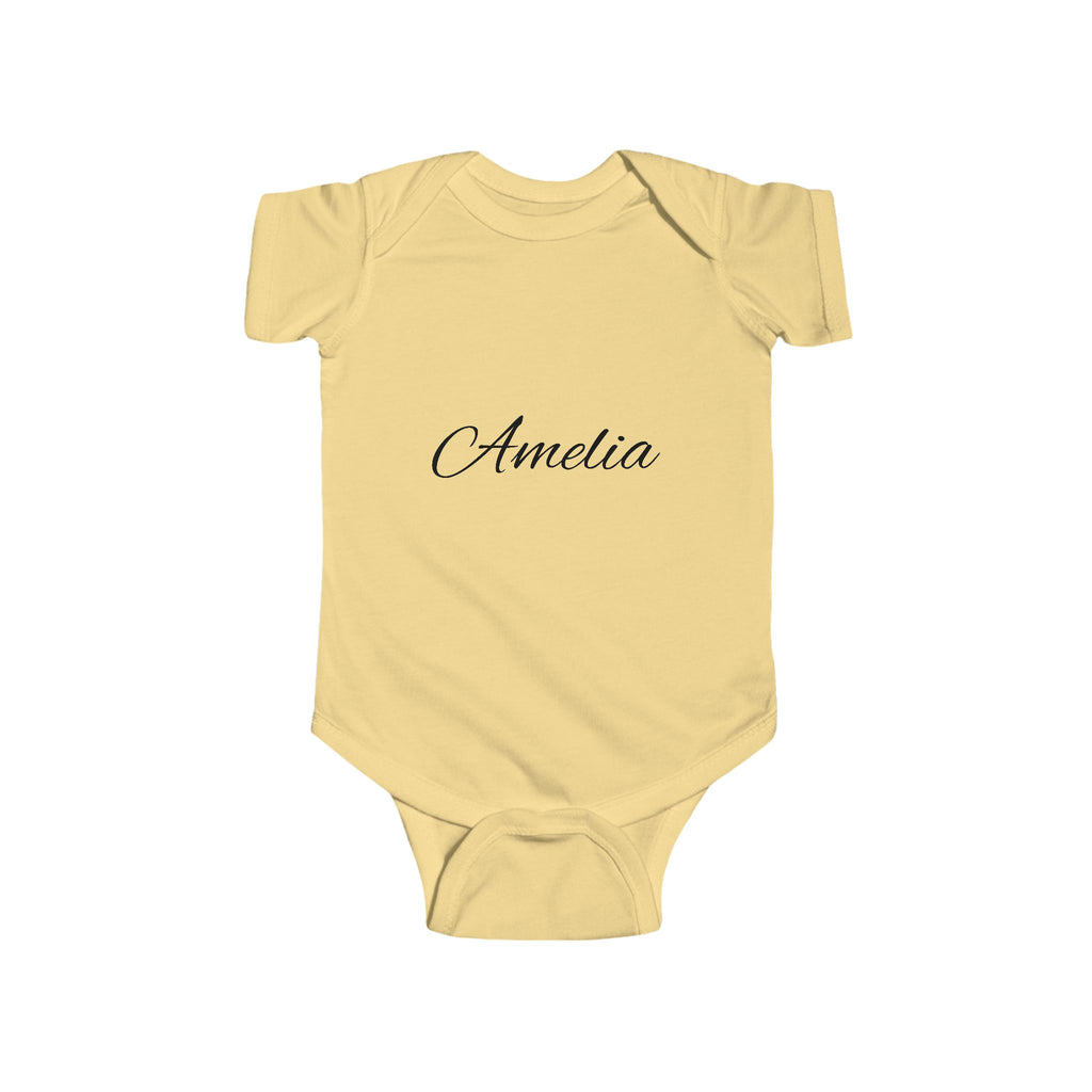 Personalised Baby Name Bodysuit in Butter – personalized baby gift