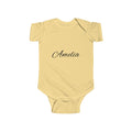 Personalised Baby Name Bodysuit in Butter – personalized baby gift