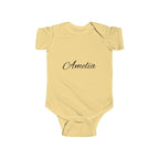 Personalised Baby Name Bodysuit in Butter – personalized baby gift