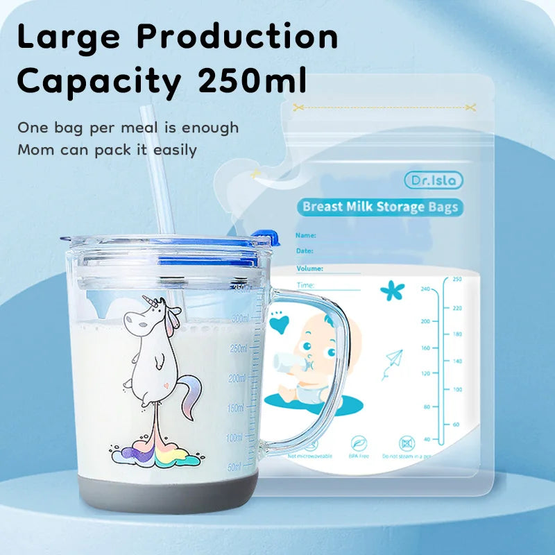 Breast Milk Storage Bags 8oz/250ml (Double Zip), 30-Pack – pumping essentials