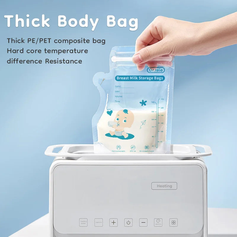 Breast Milk Storage Bags 8oz/250ml (Double Zip), 30-Pack
