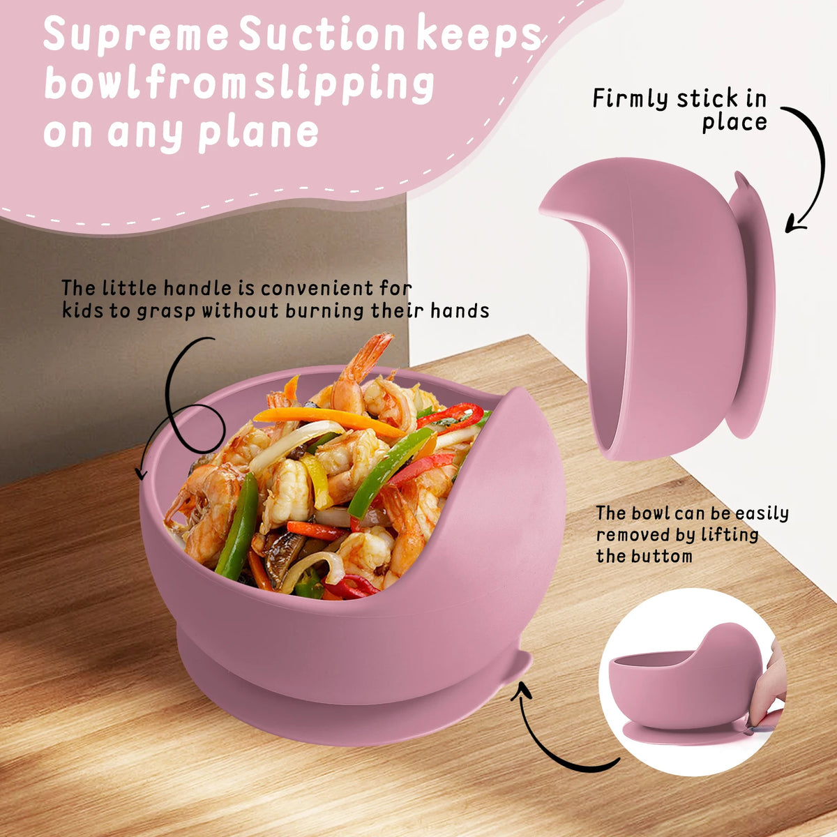 Silicone Suction Bowl & Spoon Set (2-Piece)