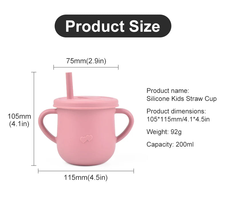 Silicone Straw Cup with Snack Lid – baby feeding essentials