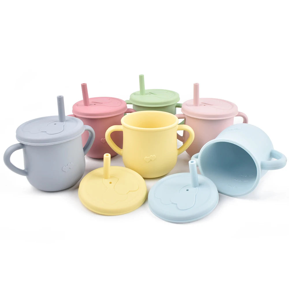 Silicone Straw Cup with Snack Lid – snack cup
