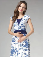 Floral Sleeveless Layered Nursing Dress
