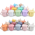 Silicone Straw Cup with Snack Lid – baby feeding essentials
