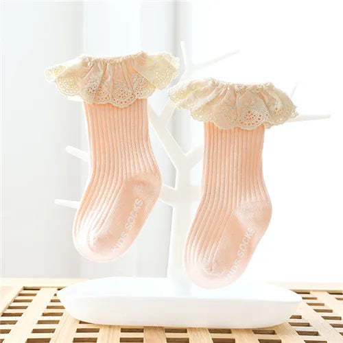 Lace Bow Princess Baby Socks