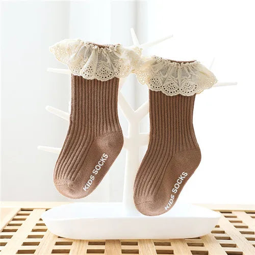 Lace Bow Princess Baby Socks