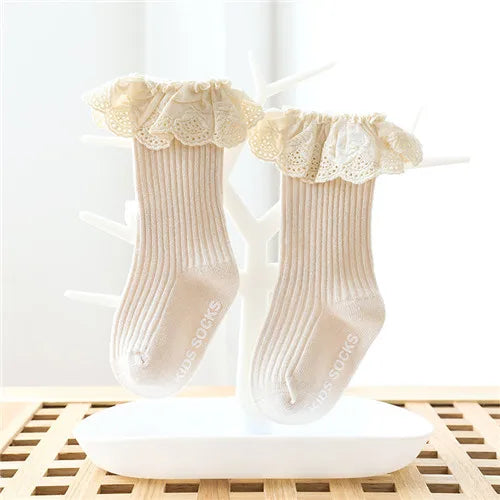 Lace Bow Princess Baby Socks