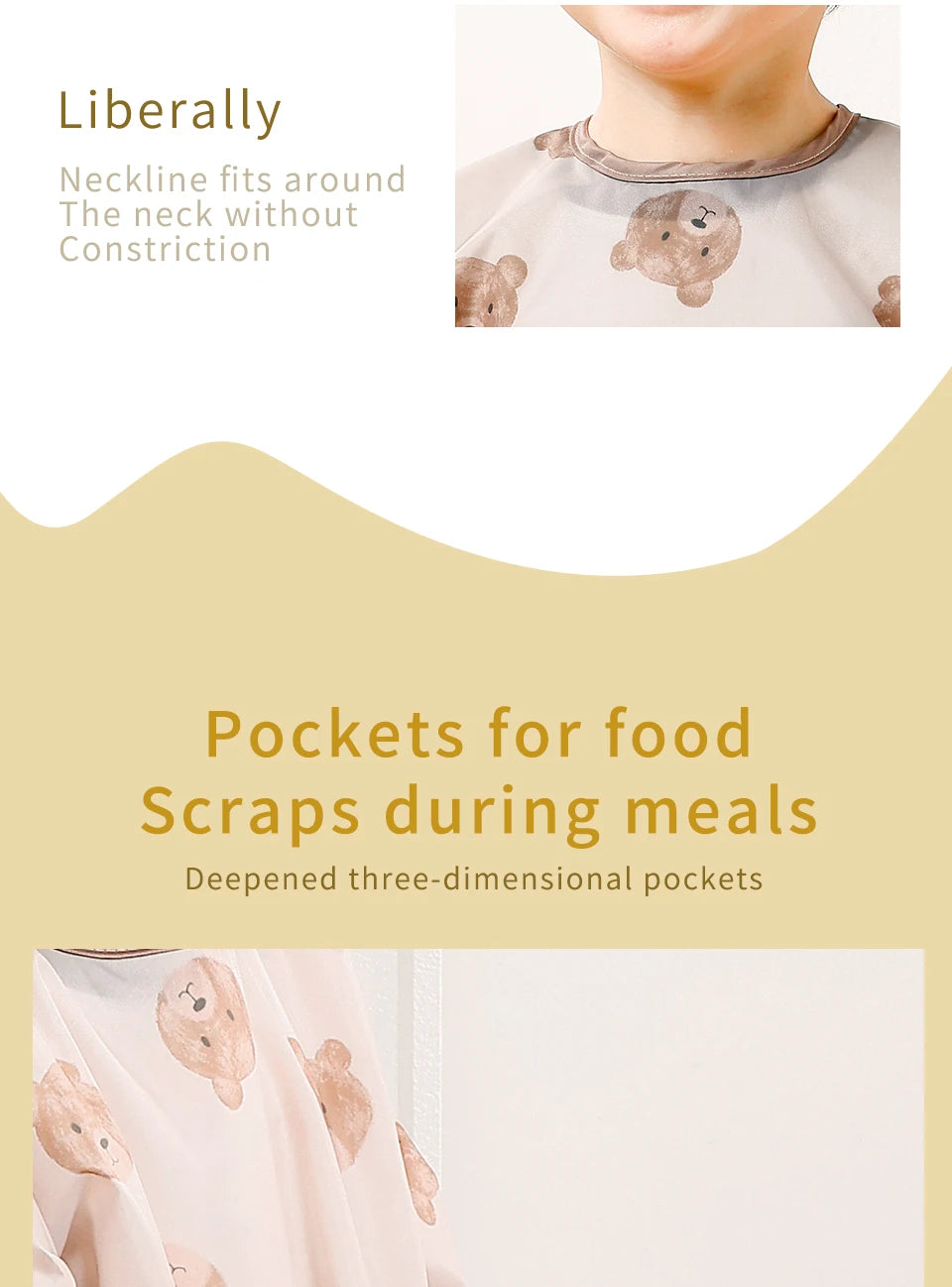 Long-Sleeve Waterproof Feeding Smock – long sleeve bib