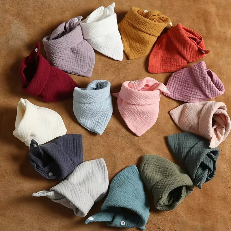 Cotton Bandana Drool Bibs 5-Pack