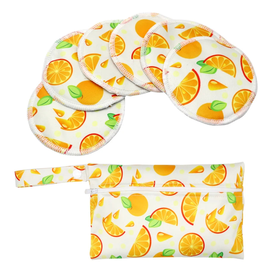 Printed Leakproof Nursing Pads with Wet Bag