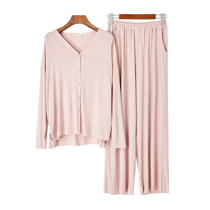 Soft Cotton Cardigan Pajama Set – pajamas for women