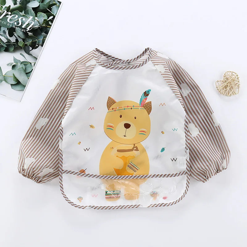 Full-Sleeve EVA Waterproof Feeding Bib