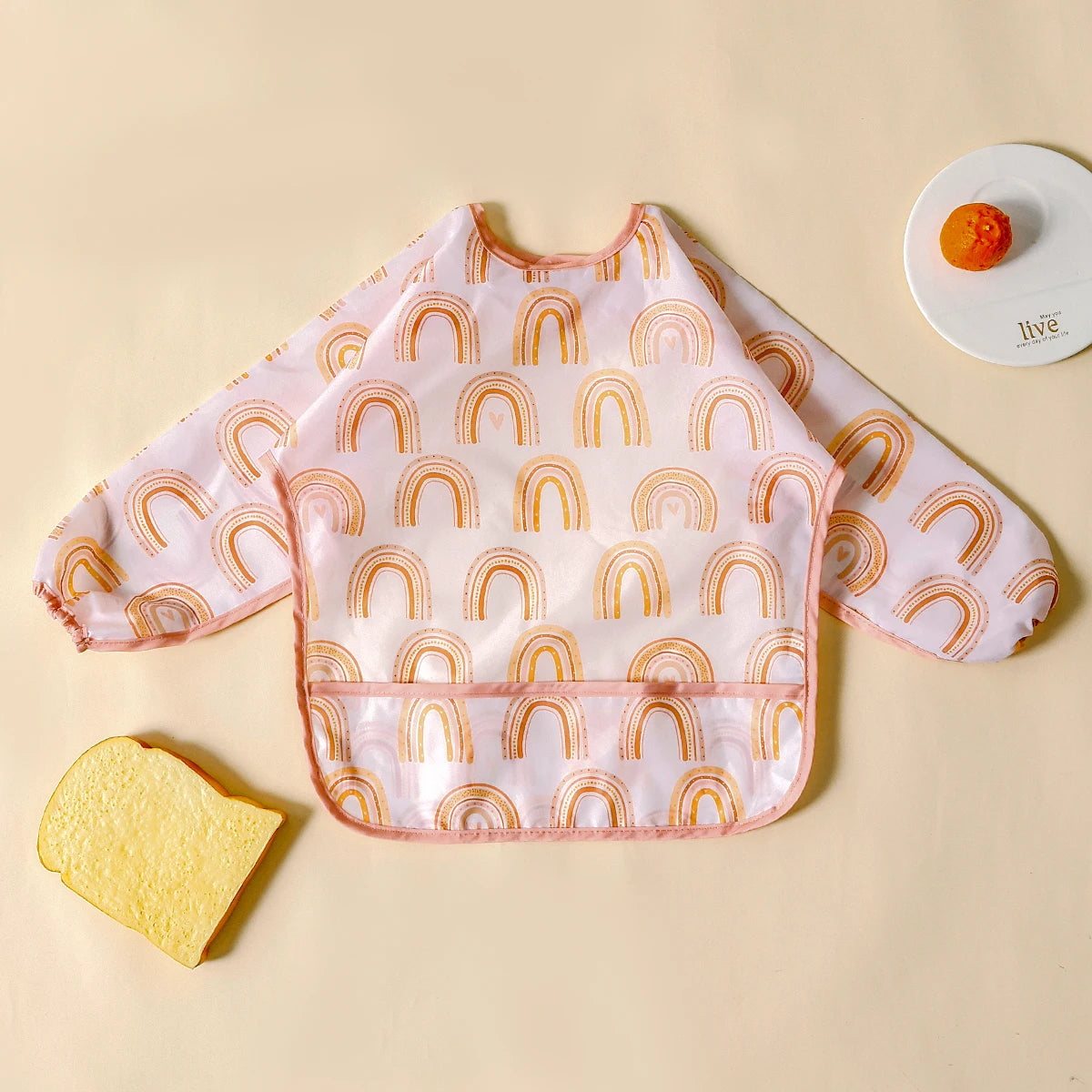 Long-Sleeve Waterproof Feeding Smock