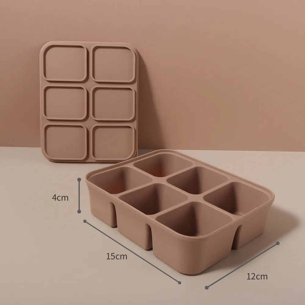 Silicone Freezer Tray with Lid for Breast Milk & Purees