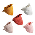 Cotton Bandana Drool Bibs 5-Pack