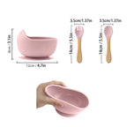 3-Piece Suction Bowl, Spoon & Fork Set