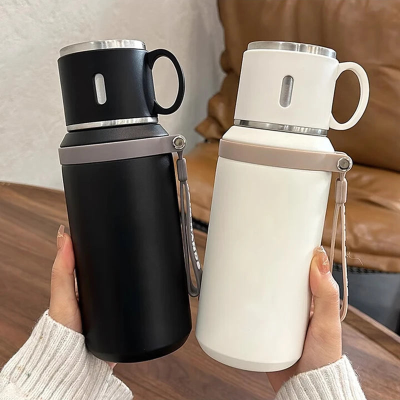 600ml Insulated Stainless Steel Travel Mug with Handle