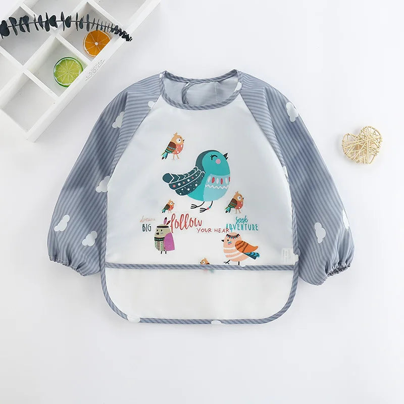 Full-Sleeve EVA Waterproof Feeding Bib