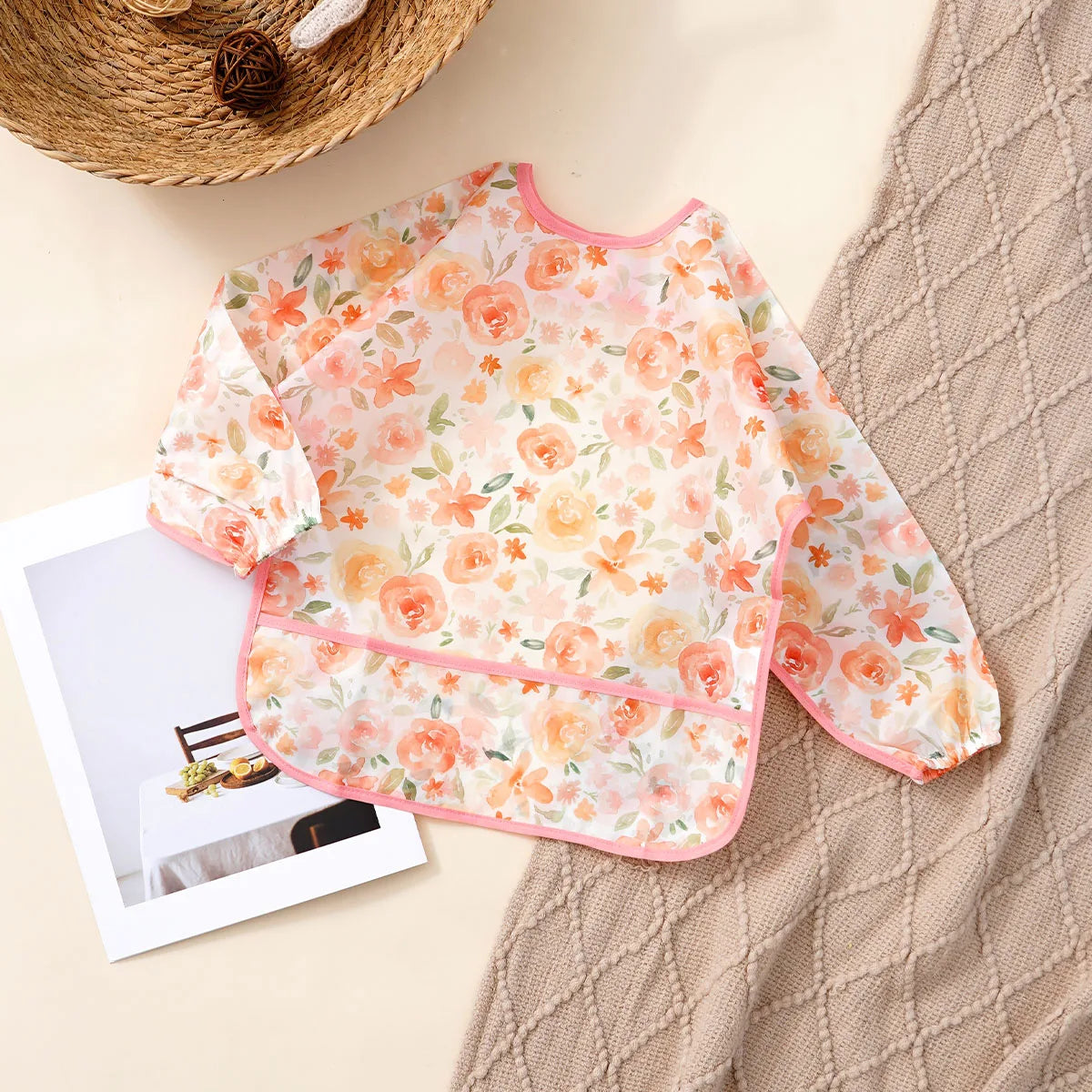 Long-Sleeve Waterproof Feeding Smock