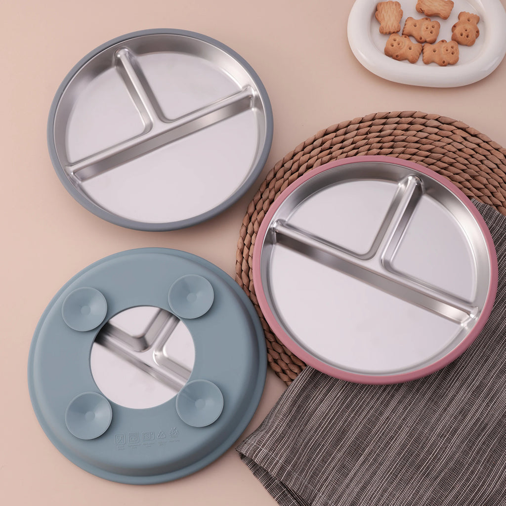 Stainless Steel Suction Plate with Silicone Base