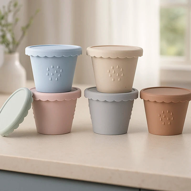 Silicone Baby Food Storage Cups (3-Pack) – baby feeding essentials