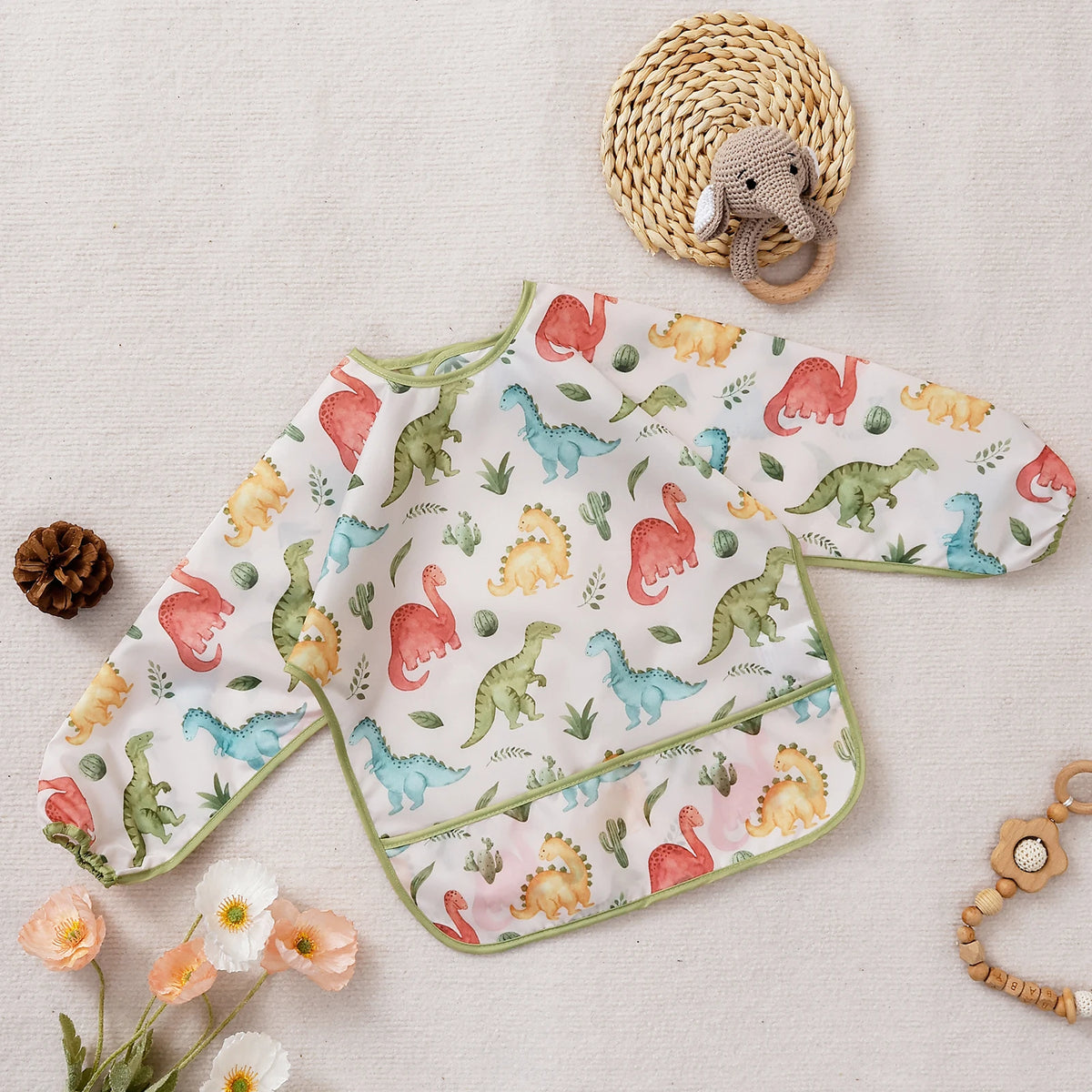 Long-Sleeve Waterproof Feeding Smock