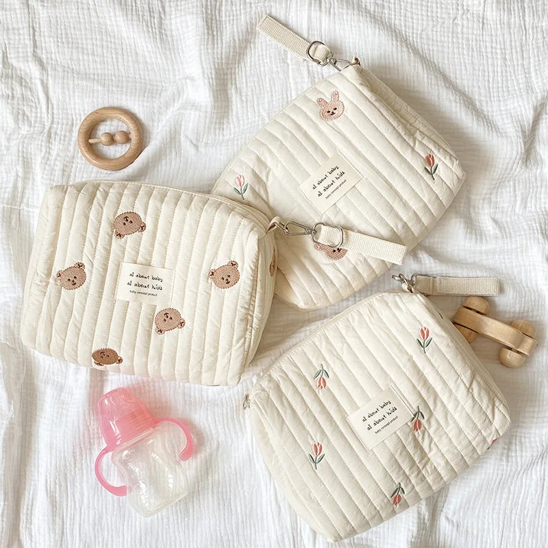 Embroidered Diaper Clutch / Stroller Pouch