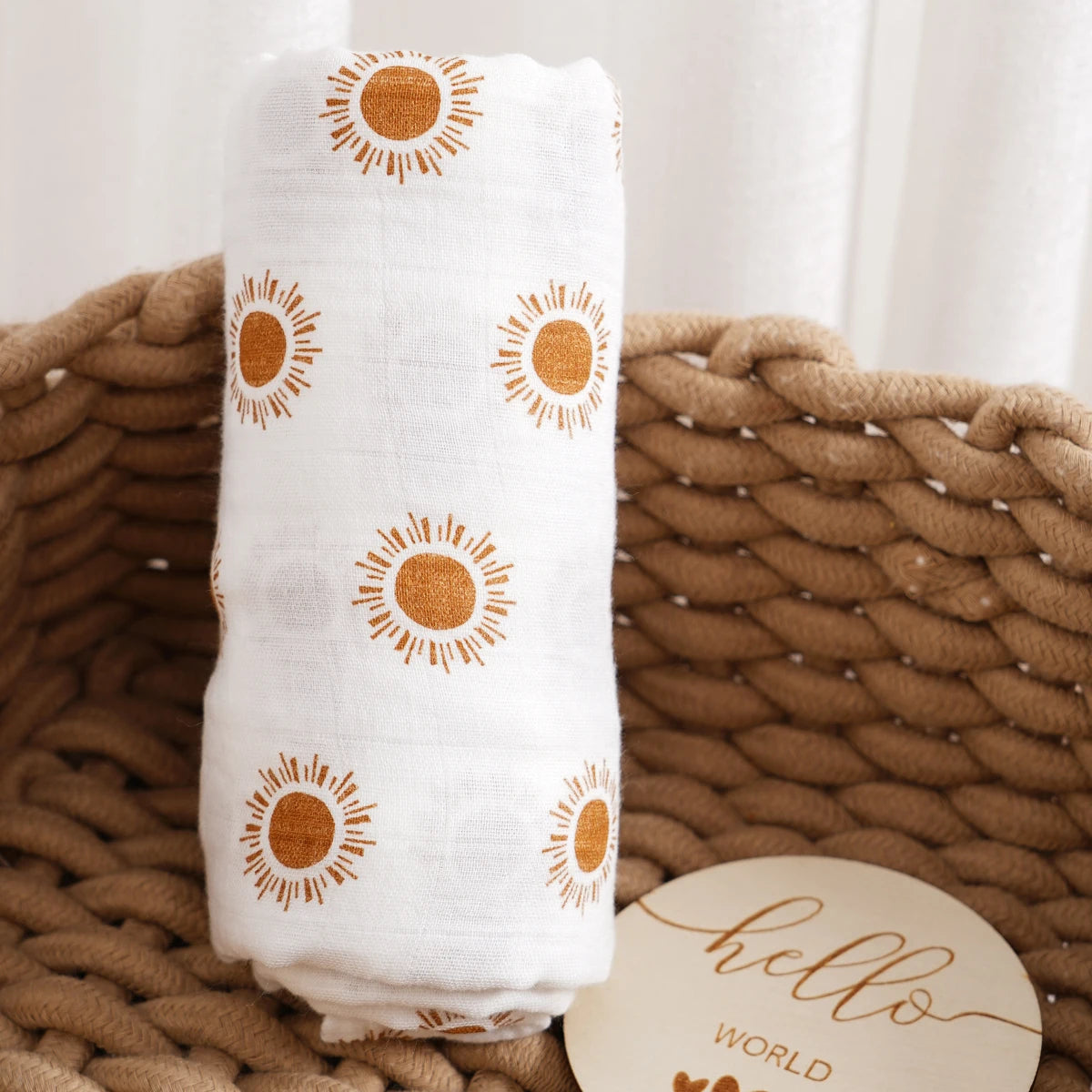 Bamboo Cotton Muslin Swaddle Blanket 120x110cm