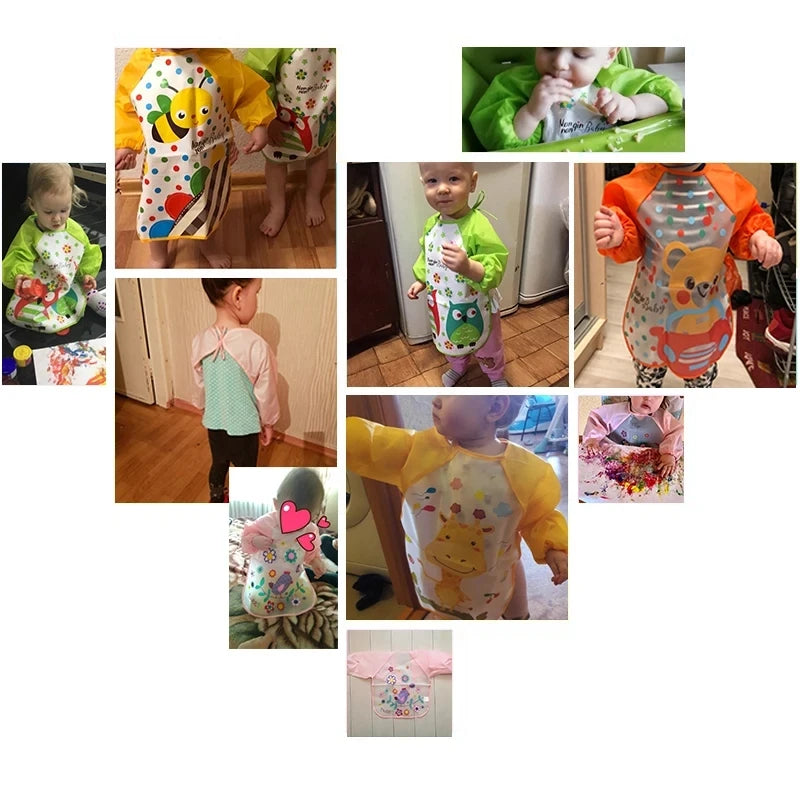 Full-Sleeve EVA Waterproof Feeding Bib