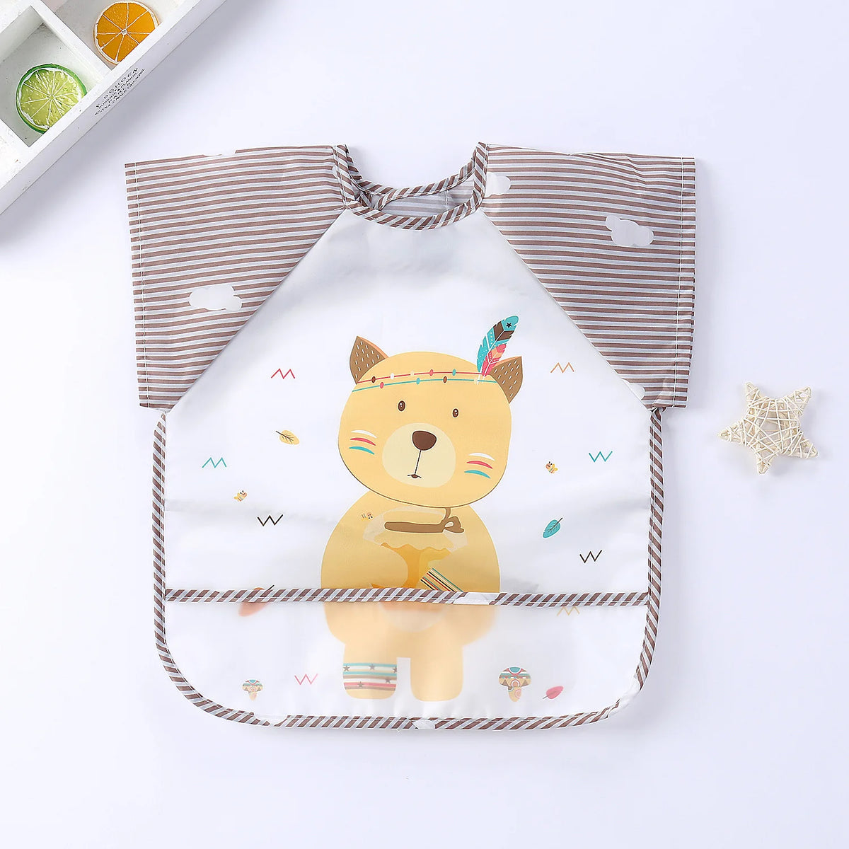 Full-Sleeve EVA Waterproof Feeding Bib