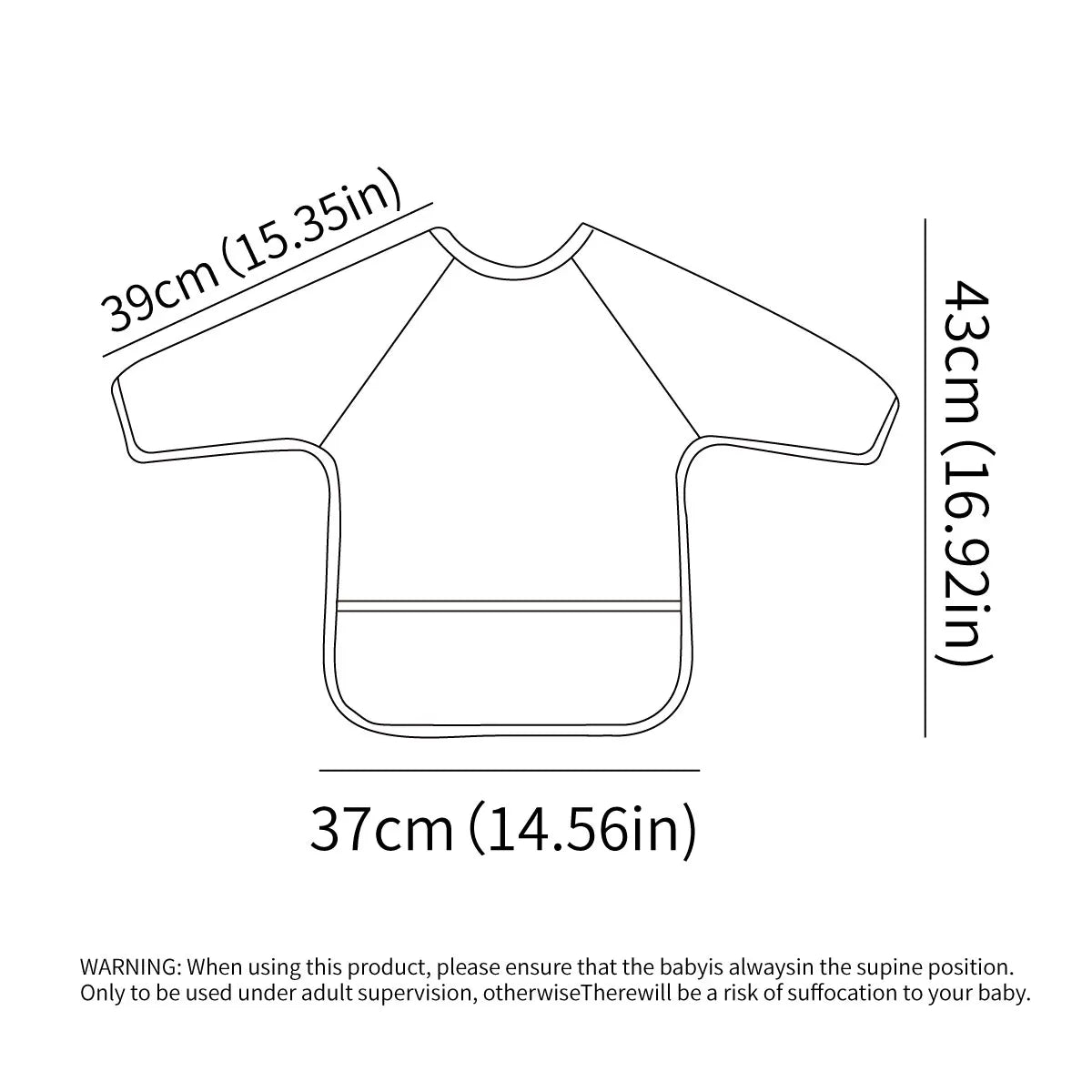 Long-Sleeve Waterproof Feeding Smock