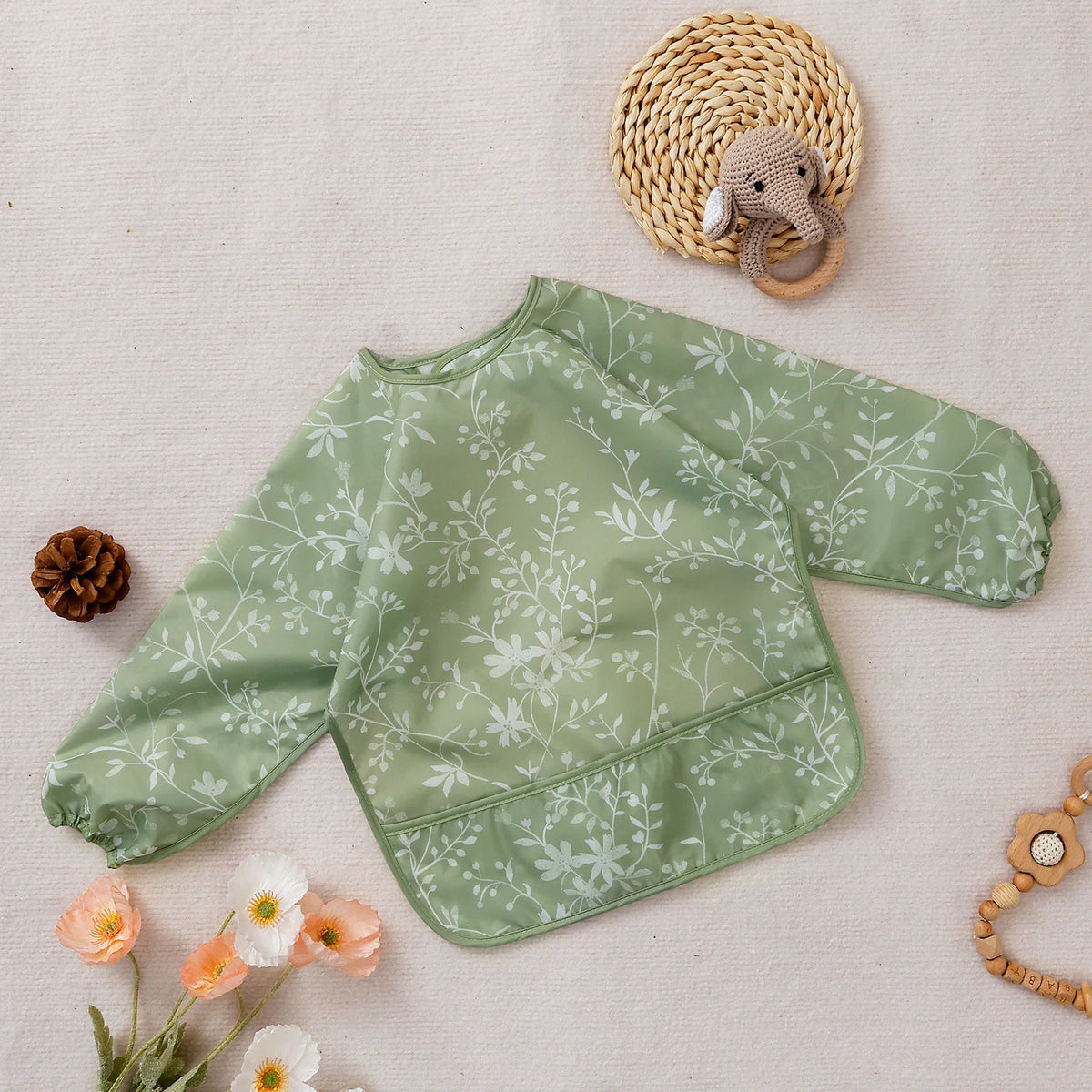 Long-Sleeve Waterproof Feeding Smock