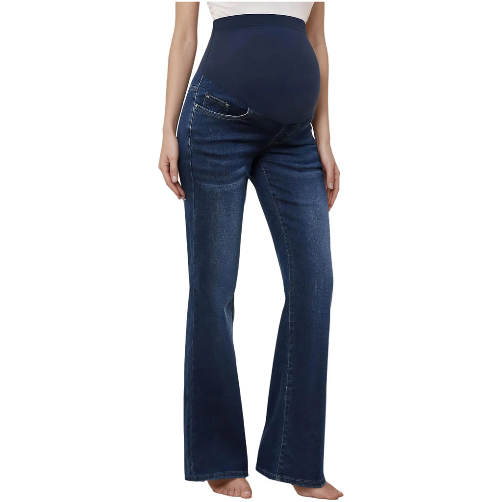 Over-Belly Flared Maternity Jeans