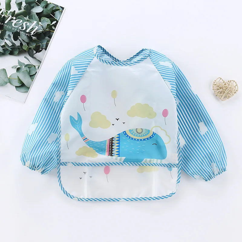Full-Sleeve EVA Waterproof Feeding Bib