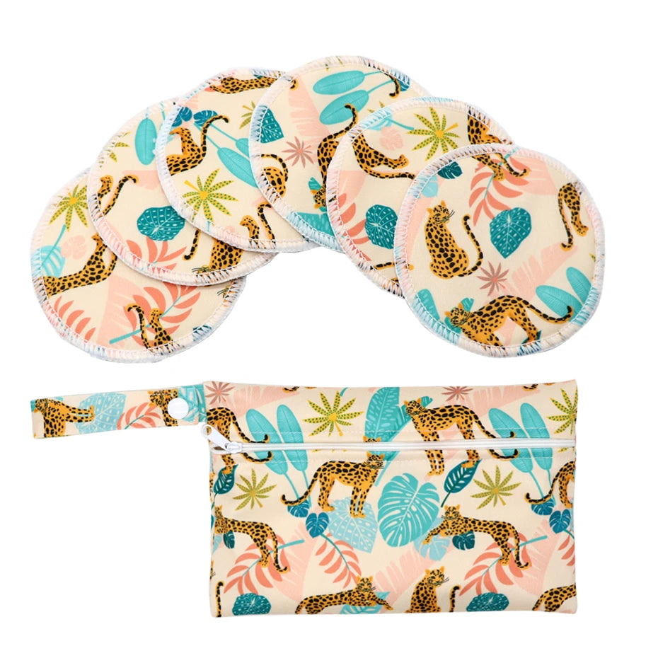 Printed Leakproof Nursing Pads with Wet Bag