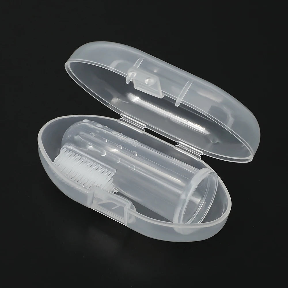Silicone Finger Toothbrush & Gum Cleaner with Case