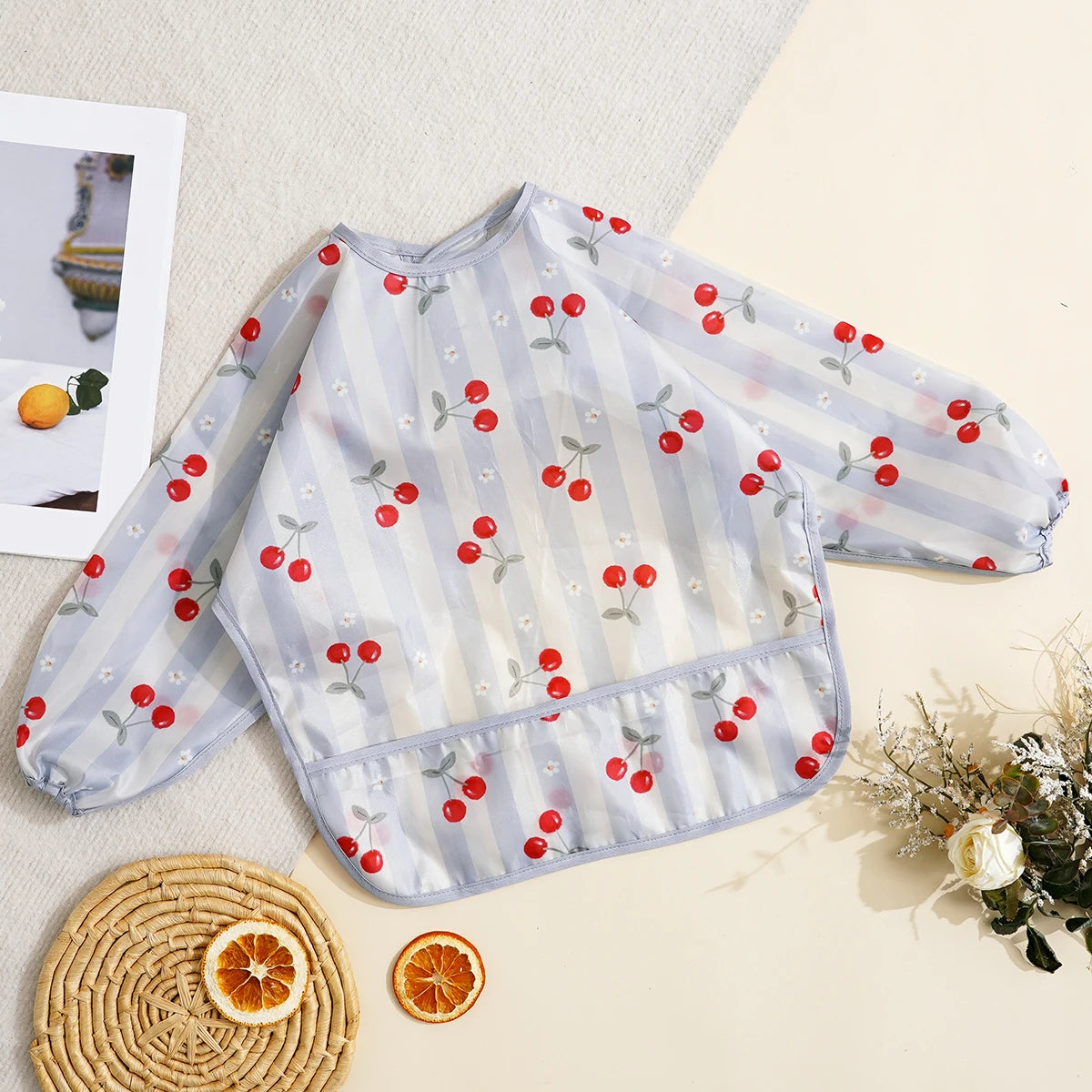 Long-Sleeve Waterproof Feeding Smock