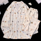 Cartoon Bear Maternity Nursing Pajama Set