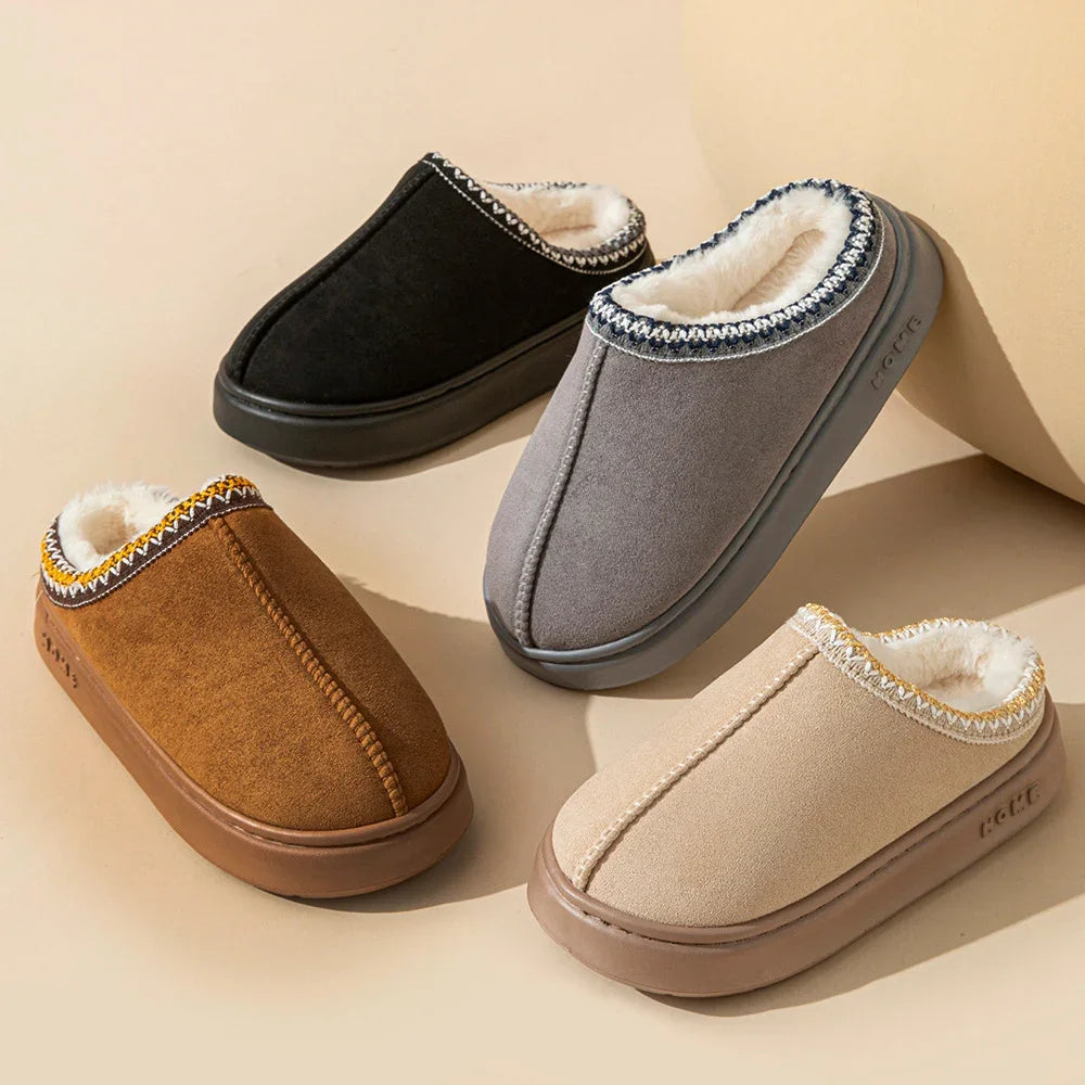 Platform Plush Slipper Clogs