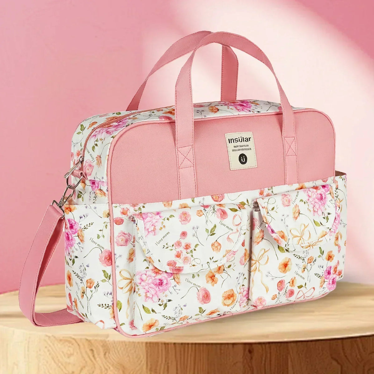 Wide-Opening Crossbody Diaper Messenger Bag
