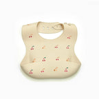 Cherry Print Silicone Bib