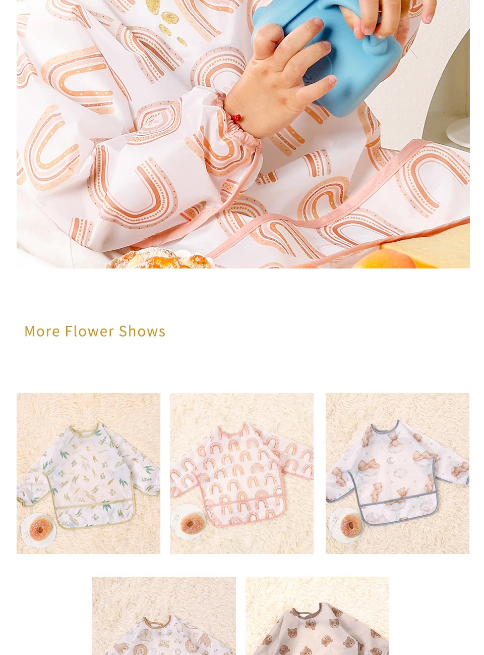Long-Sleeve Waterproof Feeding Smock – waterproof bib