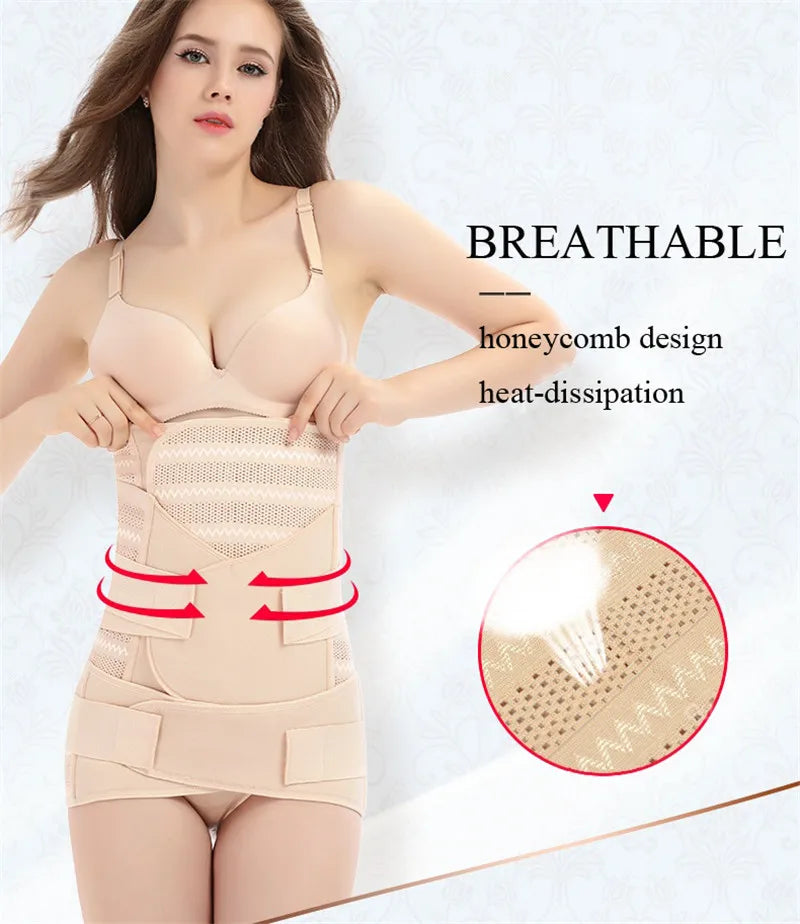 Postpartum 3-in-1 Belly Wrap Set