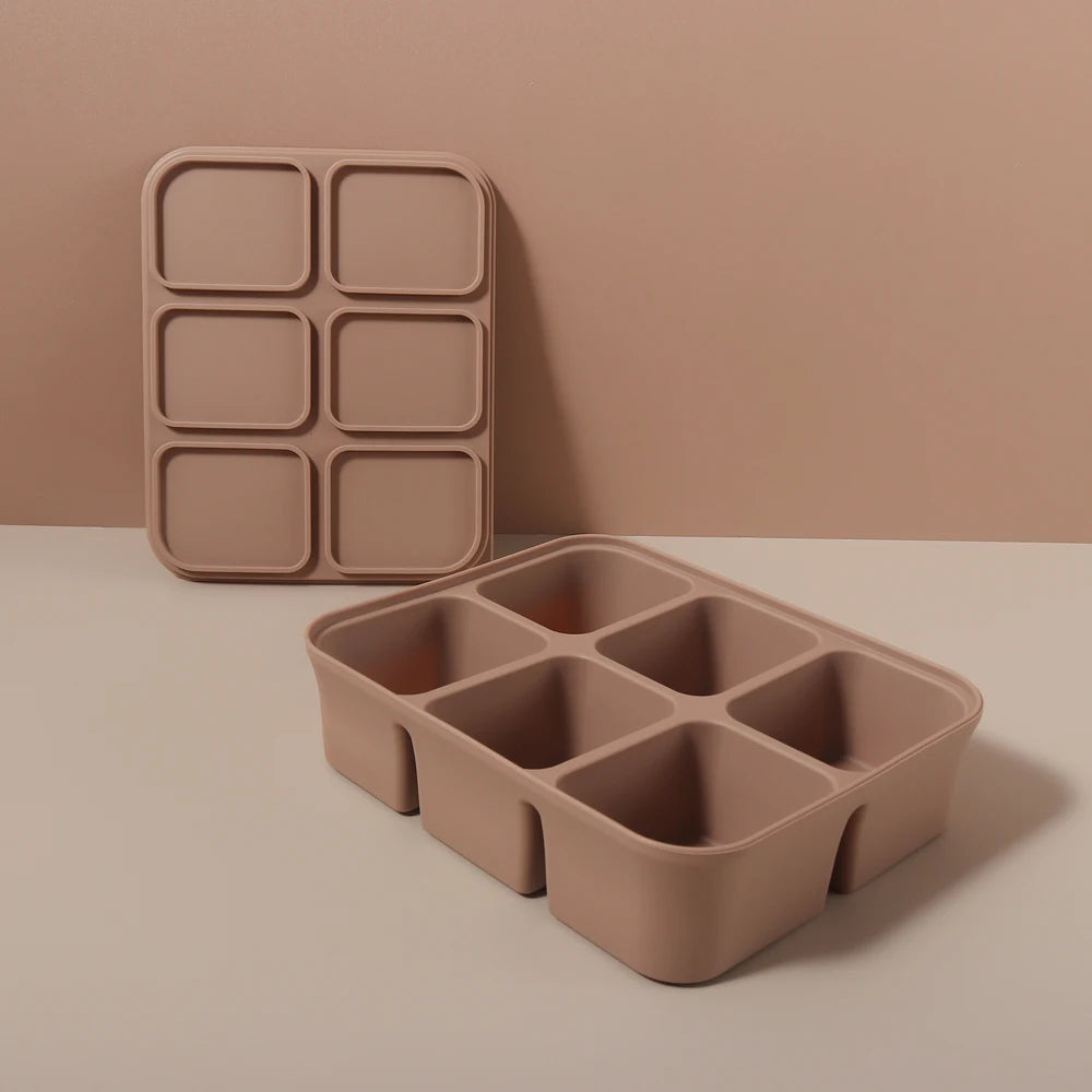 Silicone Freezer Tray with Lid for Breast Milk & Purees